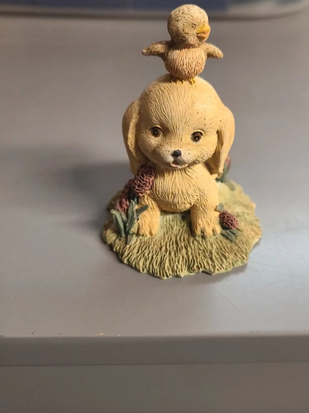 Vintage Dog and chick figure